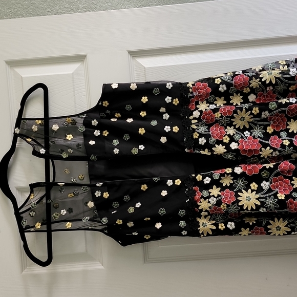 Alex Marie Lindsey sz 8 sheer and Embroidered floral dress - Picture 13 of 15